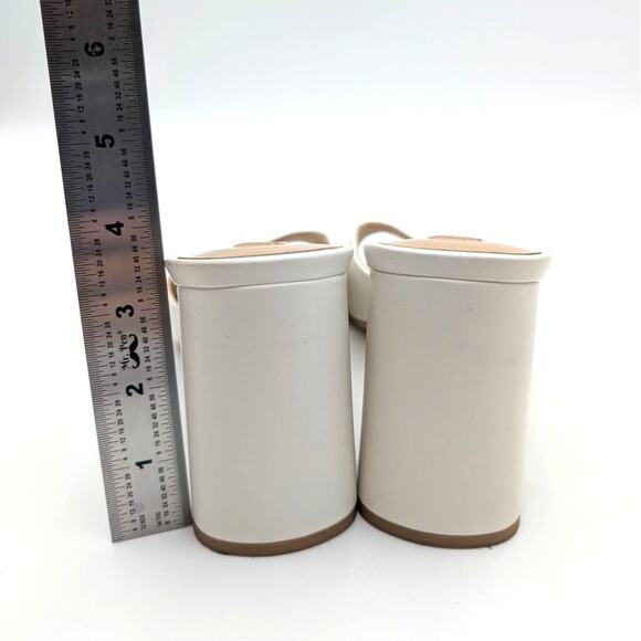 Badgley Mischka Cadence Heeled Slide Sandal Women's Soft White Size US8.5 EU39 - Picture 4 of 12